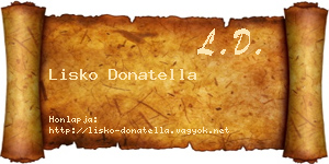 Lisko Donatella névjegykártya